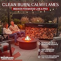 Vista 5 de The Woodhaven estante para leña, de 8 pies, con funda