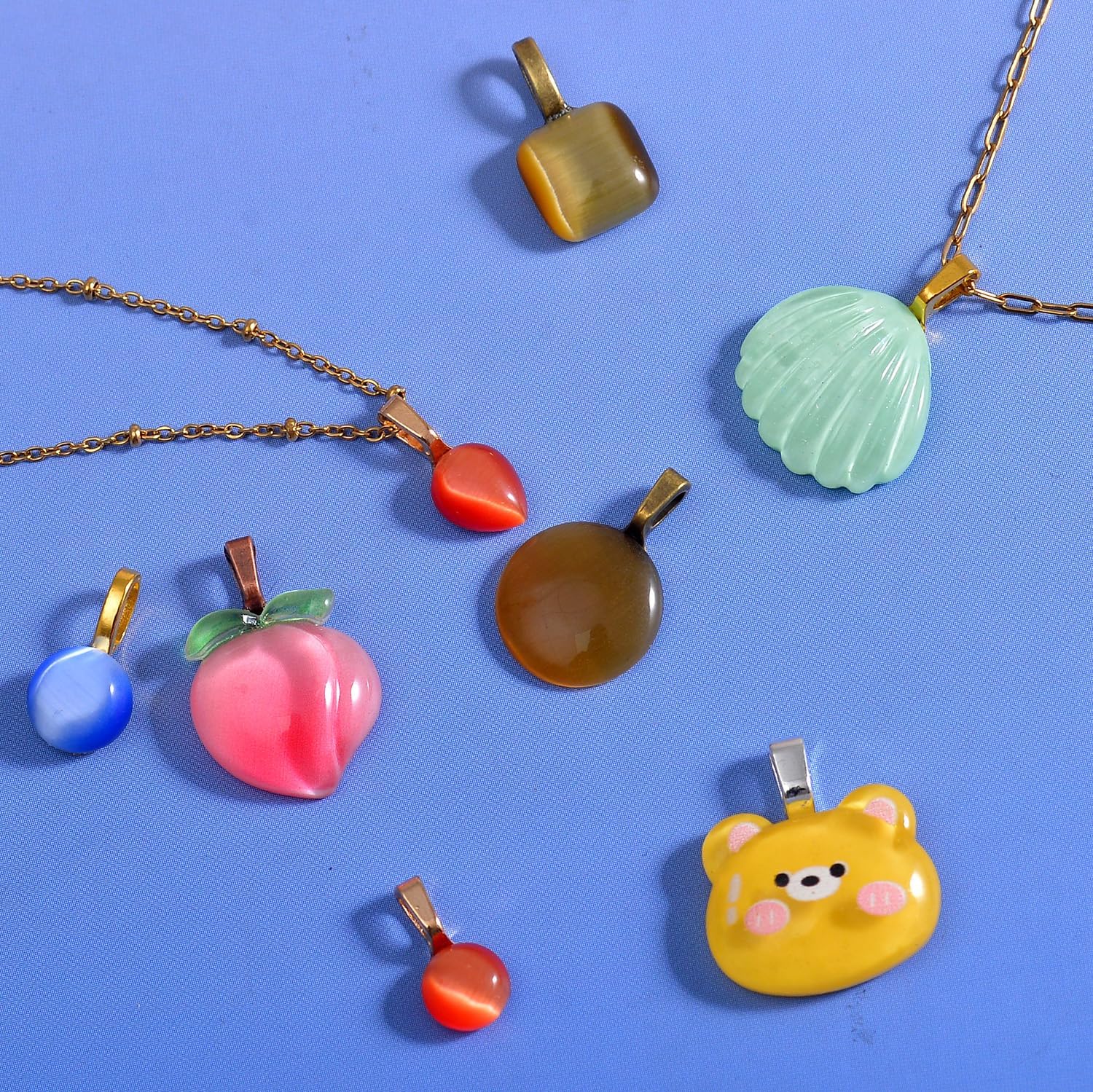 200PCs Glue on Bails for Jewelry Making, Necklace Pendant Pinch Finding & Supplies for Crafts Making (Mixed Color) - Image 6