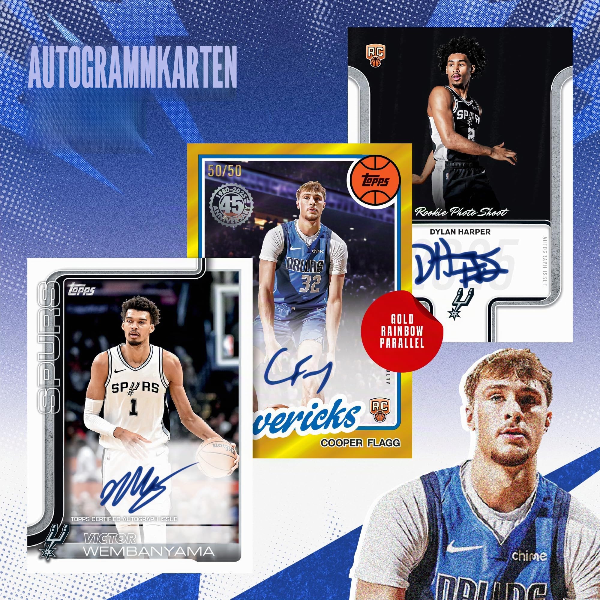 2025-26 Topps Basketball Vorteilsbox 12 Karten 7 Packungen