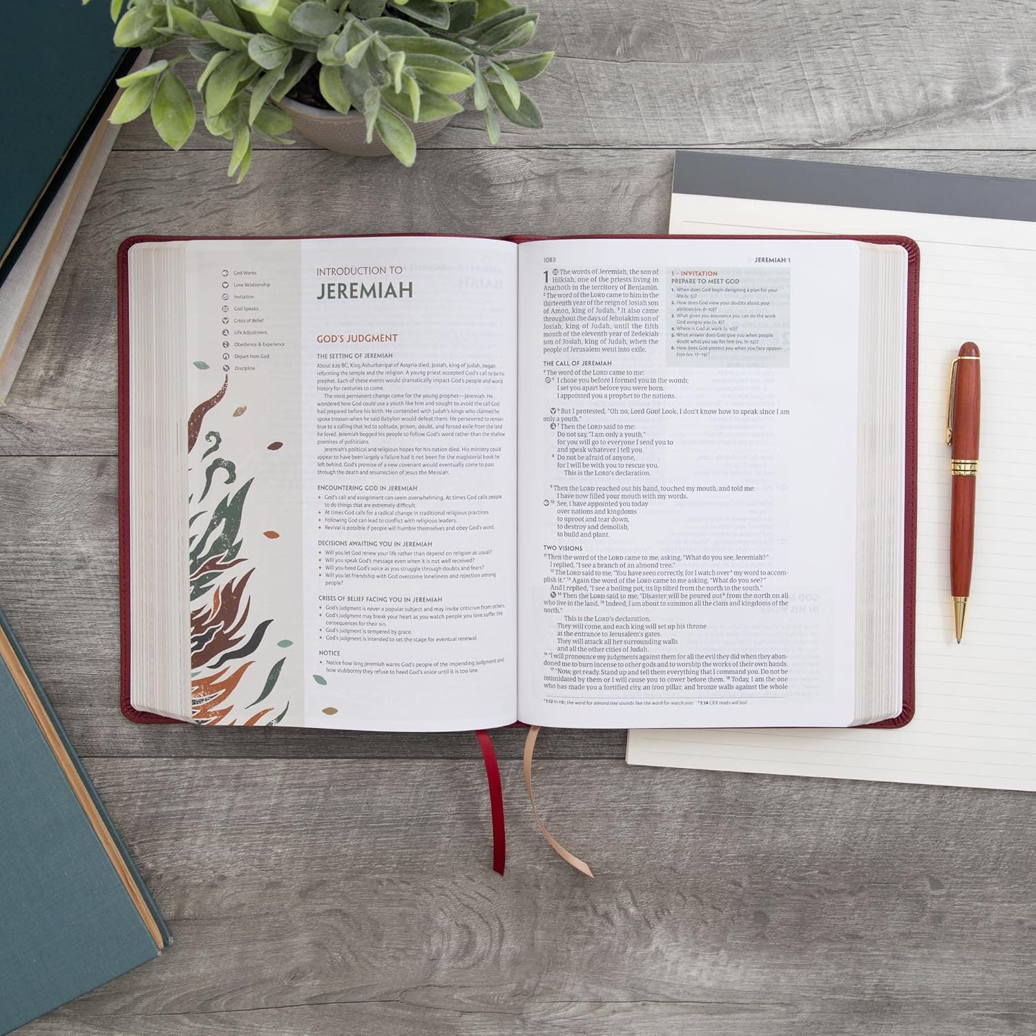 CSB Experiencing God Bible, Burgundy LeatherTouch, Full-Color Design, Articles, Character Profiles, Chapter Prompts and Questions, Key Verse Icons, Full-Color Maps, Easy-to-Read Bible Serif Type - Image 4