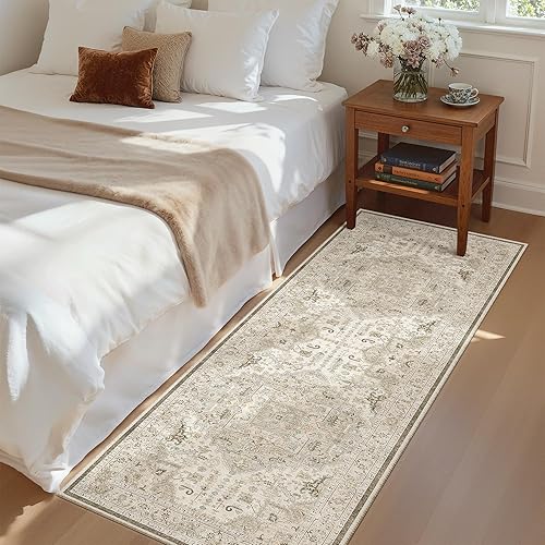Miniatura 210 de Madane Alfombra lavable de 2 x 3 pies, alfombra de entrada pequeña, antideslizante, vintage, para entrada interior, alfombra de pelo bajo