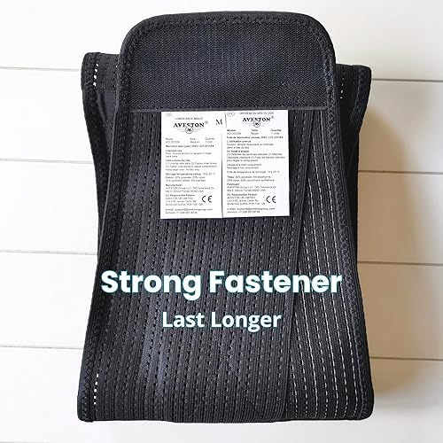 Miniatura 5 de AVESTON Soporte de espalda para aliviar el dolor de espalda baja, cinturón de 6 varillas con soporte de almohadilla lumbar para hombresmujeres,