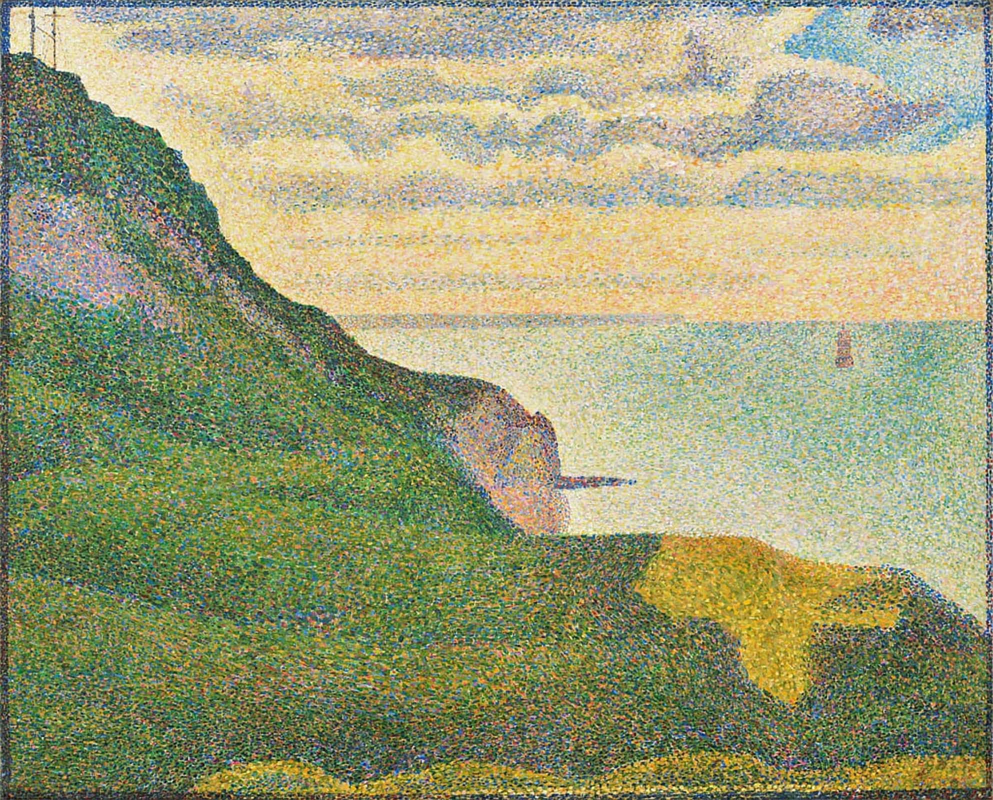 SERENDIPITP Retro Picture Poster Wall Art Pictures Painting Seascape At Port En Bessin Normandy by Georges Pierre Seurat Wall Art Canvas Print for Wall Decor 60x90cm