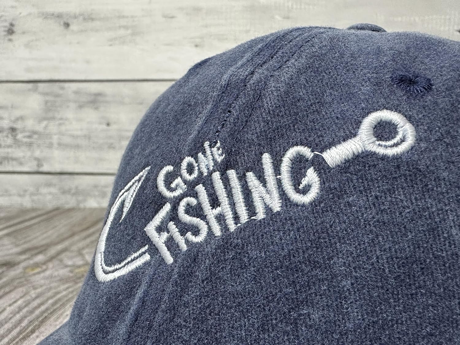 Embroidered Gone Fishing Hats - Image 3