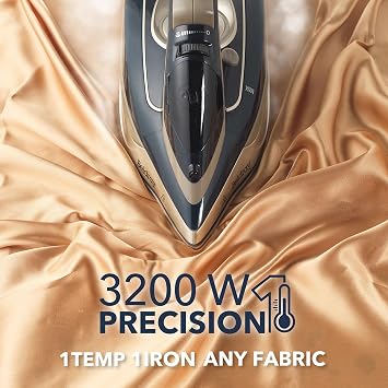 Beldray BEL01847 Single Temperature Iron – Precision Steam Iron, One Temp Technology, Variable Steam Control, Ceramic Soleplate, Auto Shut-Off, 320ml Water Tank, 200G/Min Steam Shot, 3m Power Cord