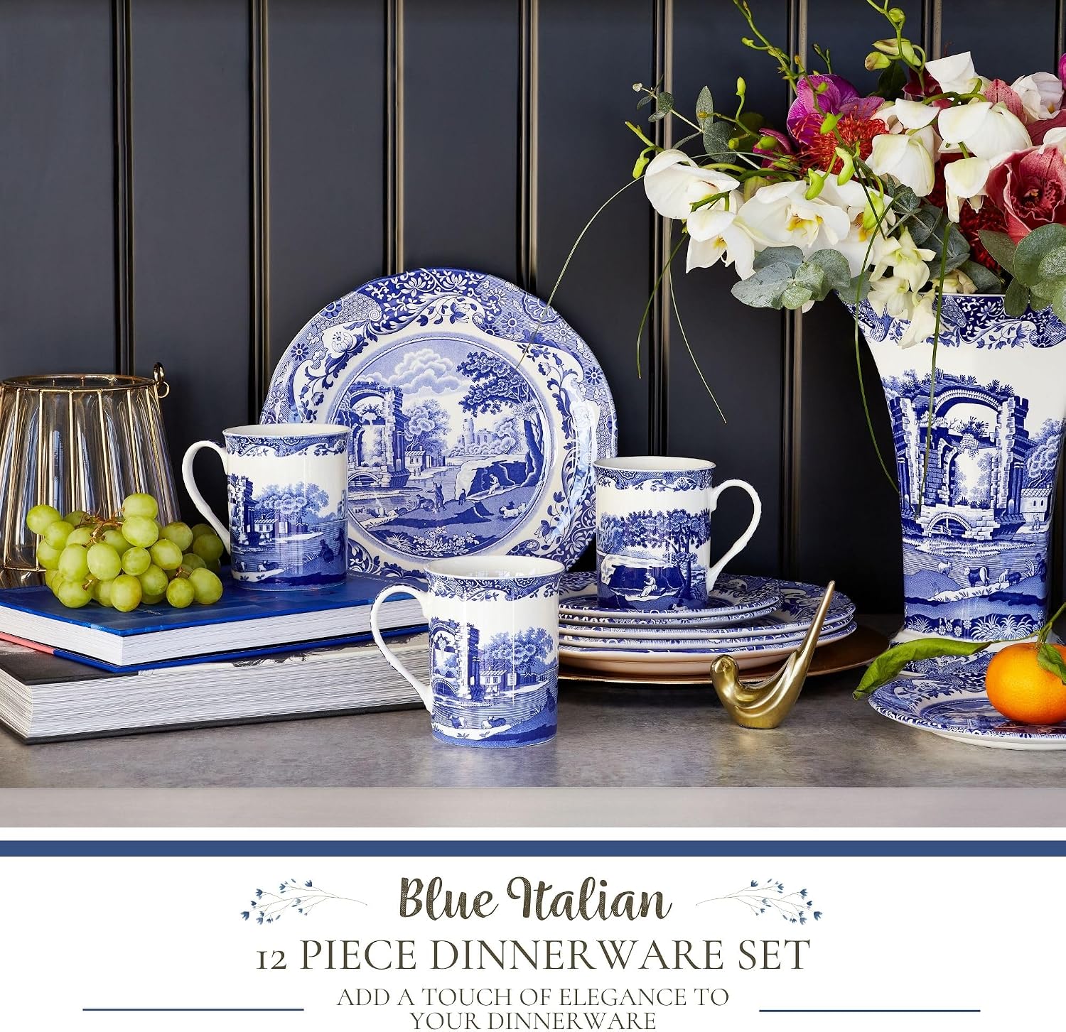 Spode Blue Italian 12 Piece Set