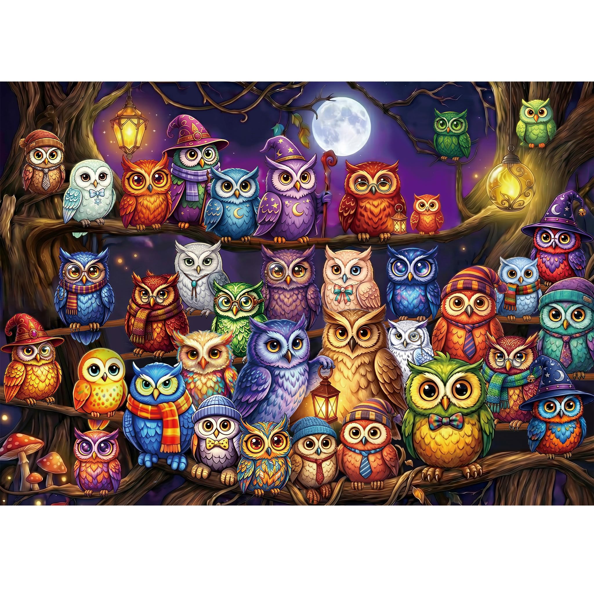 Jigsaw Puzzles For Adults 1000, Owl Gifts For Men Women, Theme:Owl Family
