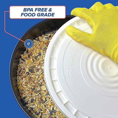 Miniatura 4 de Tapa reutilizable fácil de despegar para cubos de 3.5, 5, 6 y 7 galones, plástico HPDE de premimum, sin BPA, fabricado en Estados Unidos, color