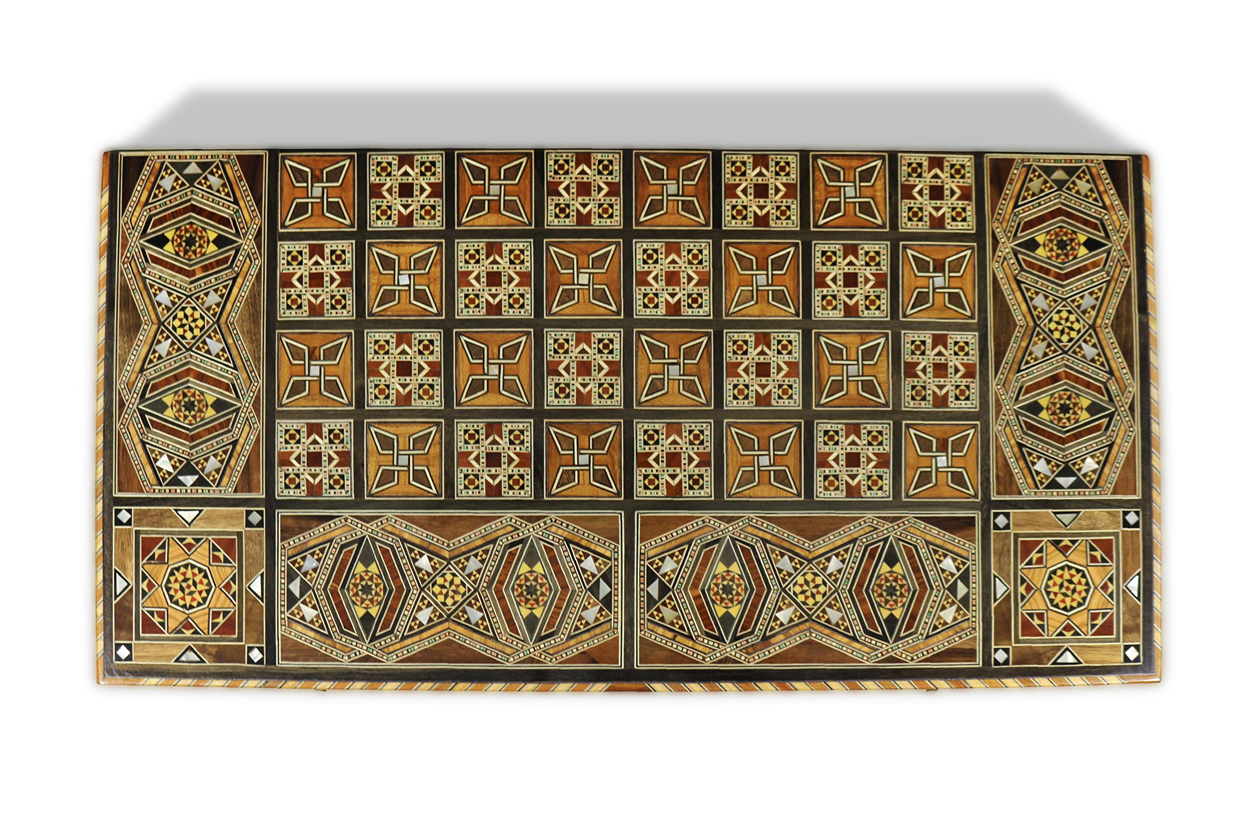 Elessar Vassoio in legno da 51,5 x 51,5 cm, con 30 mattoncini in legno