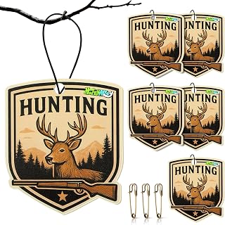 6 Pack Cover Scent for Deer Hunting, Human Scent Eliminating, Deer Hunting Essentials, Long-Lasting Fresh Earth Aroma, Odor Control Blocker with 3 Safety Pins & 1 Elastic Cord