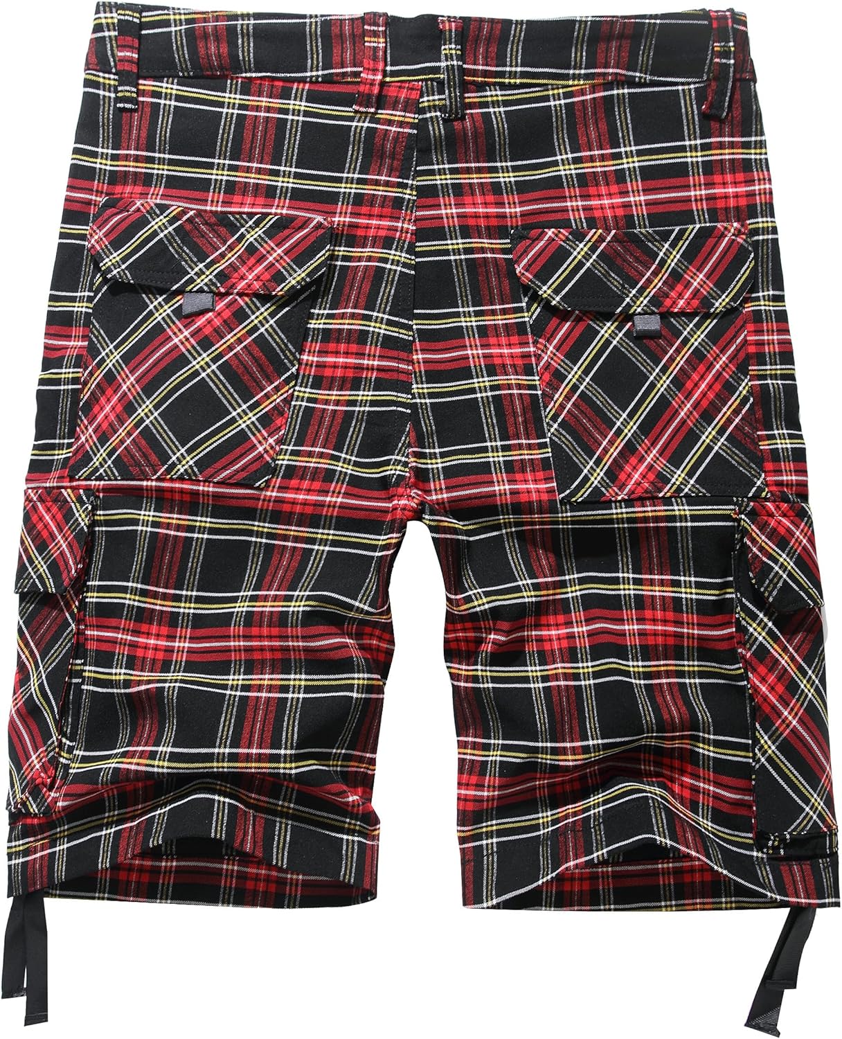 NOVOCCT Cargo Short for Men Relaxed Fit Plaid Outdoor Hiking Work Stretch Cotton Casual Shorts with Multi-Pocket - Image 3