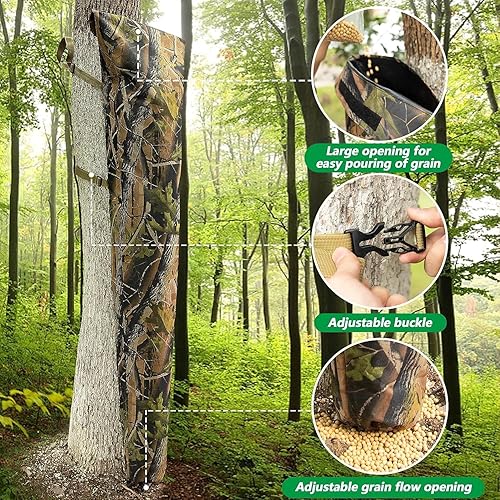 Miniatura 10 de Adnee Alimentador de bolsas de ciervo ajustable, tamaño único, alimentador de ciervos por gravedad