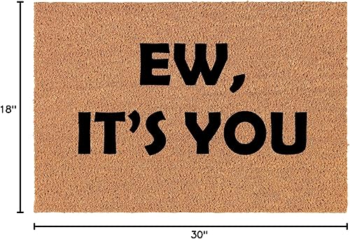 Miniatura 2 de Felpudo de fibra de coco para puerta delantera, nuevo cierre del hogar, regalo de inauguración de la casa, Ew, It's You Funny (30 x 18 pulgadas,