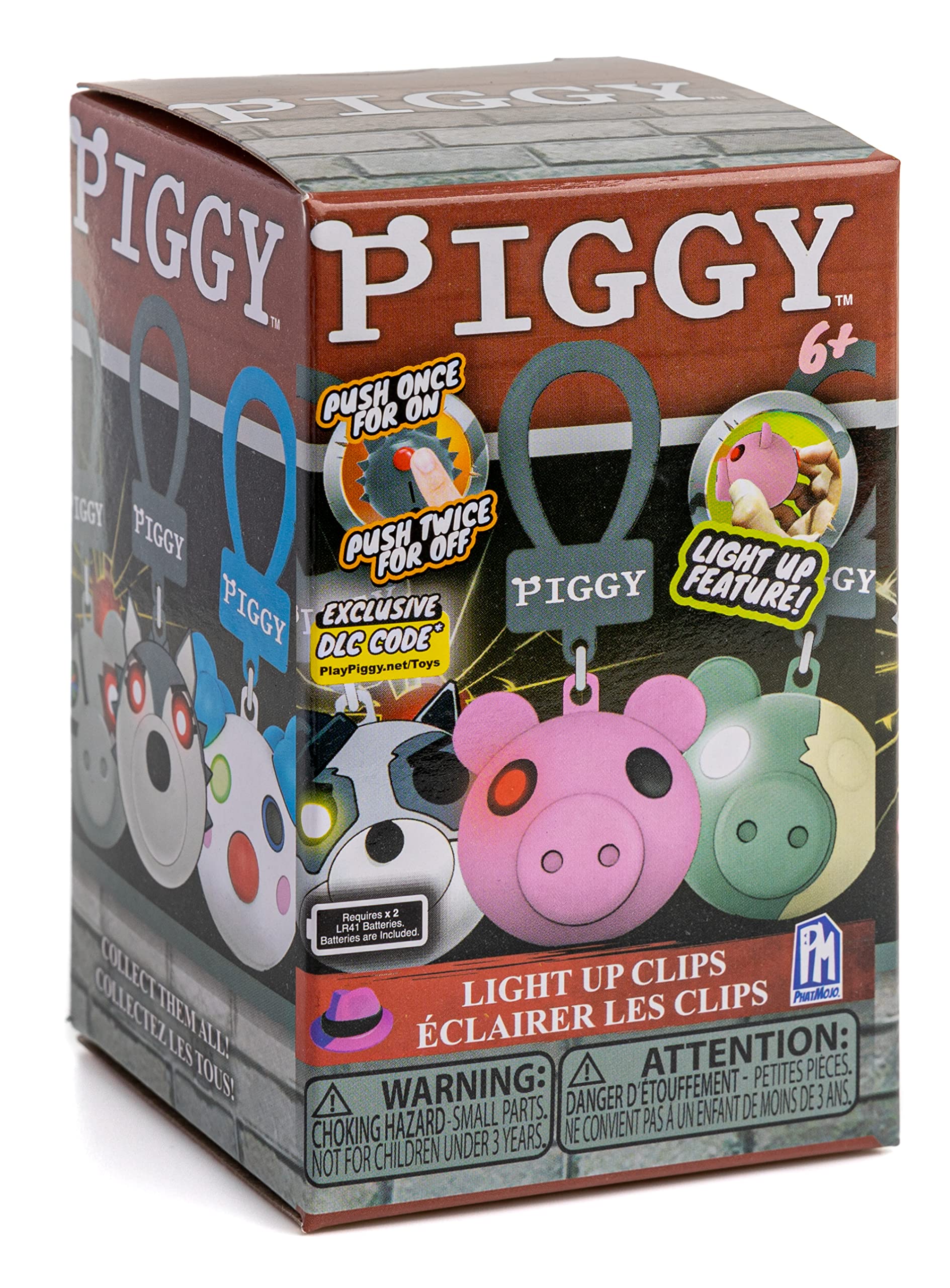 PIGGY - Mystery Box Character Light-Up Clips, Game Characters Blind Box, Includes DLC, Style May Vary, Collect All 10