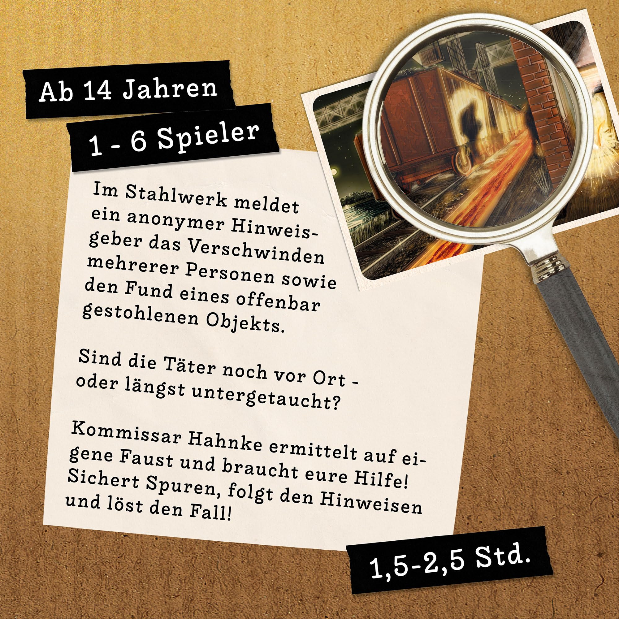Hidden Games Tatort – Glutspur – Krimispiele für zu Hause – Tatortspiel – realistisches Krimispiel für Erwachsene – Mordfall lösen Spiel – spannendes Detektivspiel – Crimegame – Escape Room Spiel