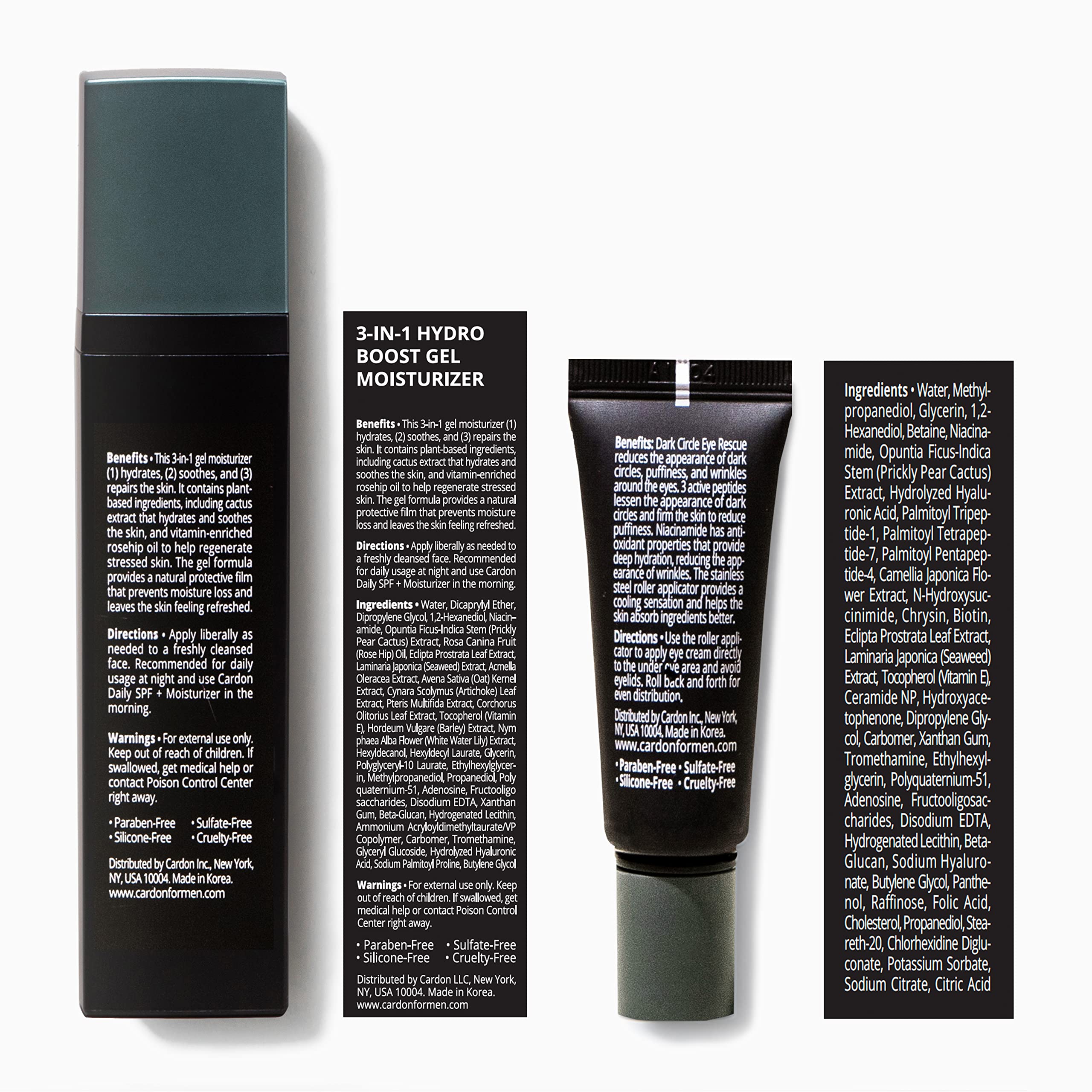 Juego de regalo de edición limitada para el cuidado de la piel para hombre, rutina coreana antienvejecimiento para el cuidado de la piel, a base de cactus, todo tipo de piel, lavado facial, 8
