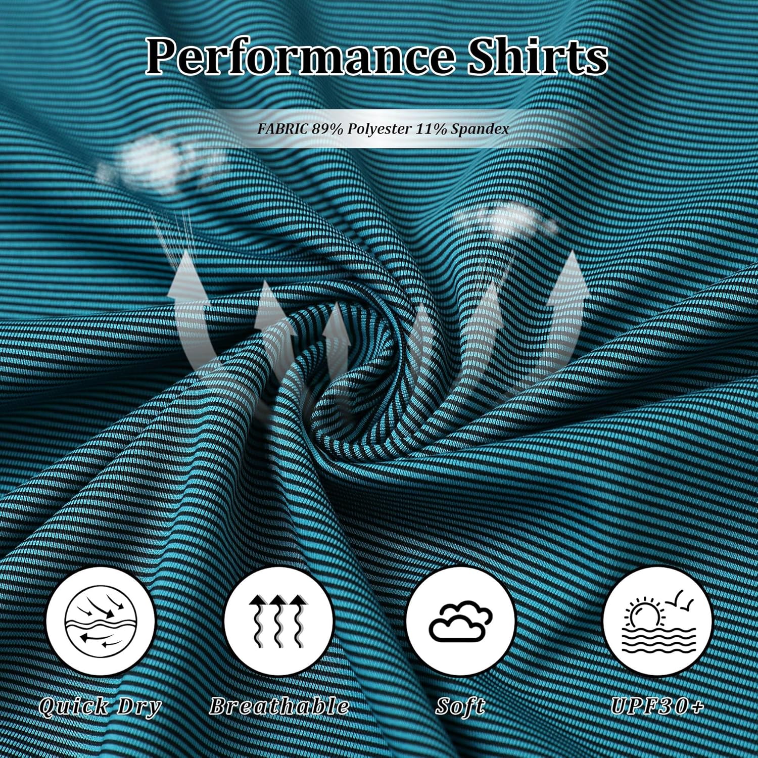 Mens Golf Shirts Long Sleeve Moisture Wicking Collared Work Business Casual Tennis Polo Shirts for Men - Image 5