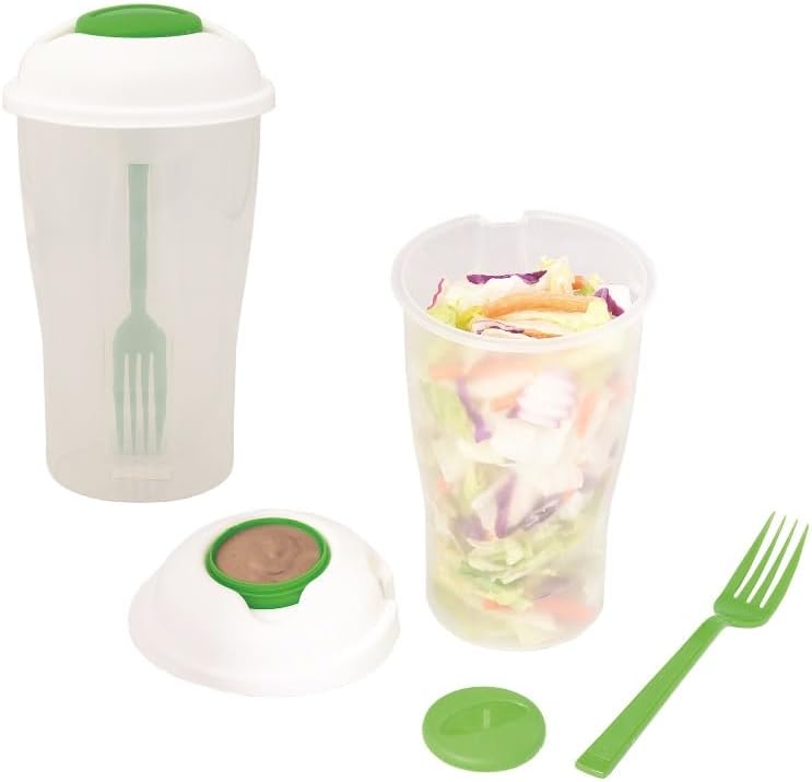 212 Main on The Go Salad Cup - Green/Clear