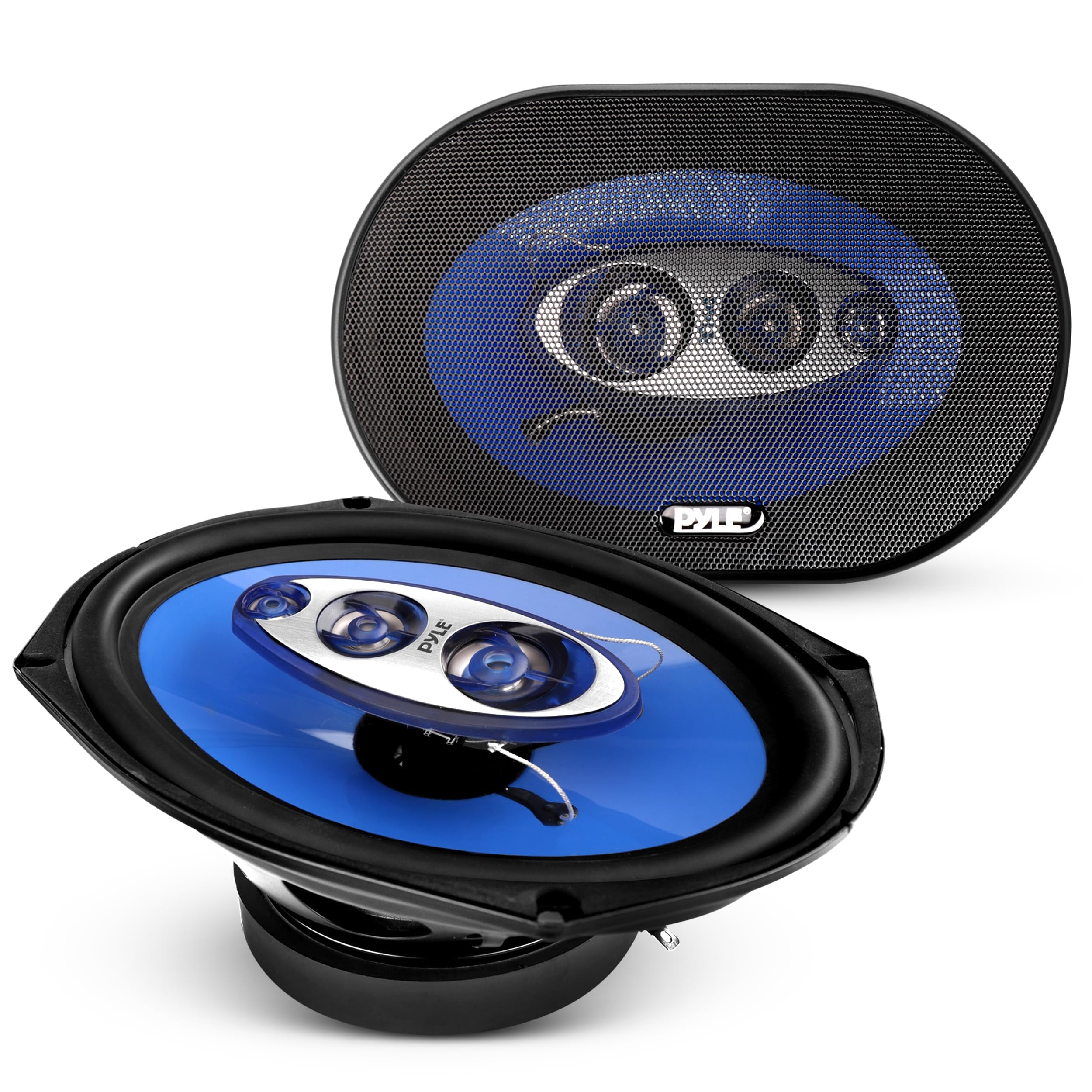 Pyle Auto Lautsprecher 6x9 Zoll 4 Wege Set 400W - Einbaulautsprecher Auto Kfz Lautsprecher mit Hochtöner Mitteltöner Car Hifi Klang klare Höhen kraftvoller Bass OEM Passform einfache Montage