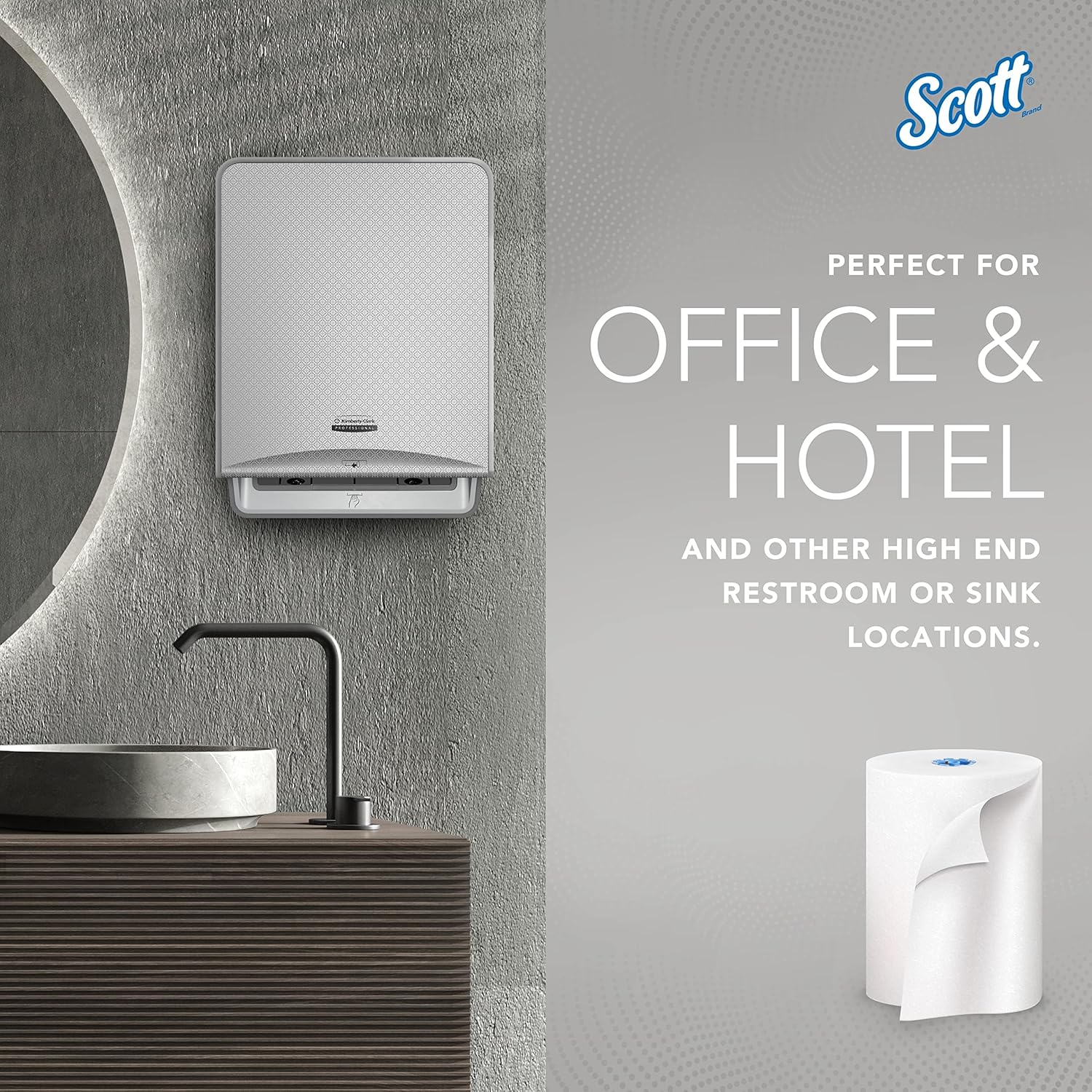 Scott Professional Pro Hard Roll Paper Towels, Bulk (43959), Hardwound, Absorbency Pockets, White, for ScottBrand Blue Core Dispensers (6 Rolls at 900' Each, 5,400'/Case)