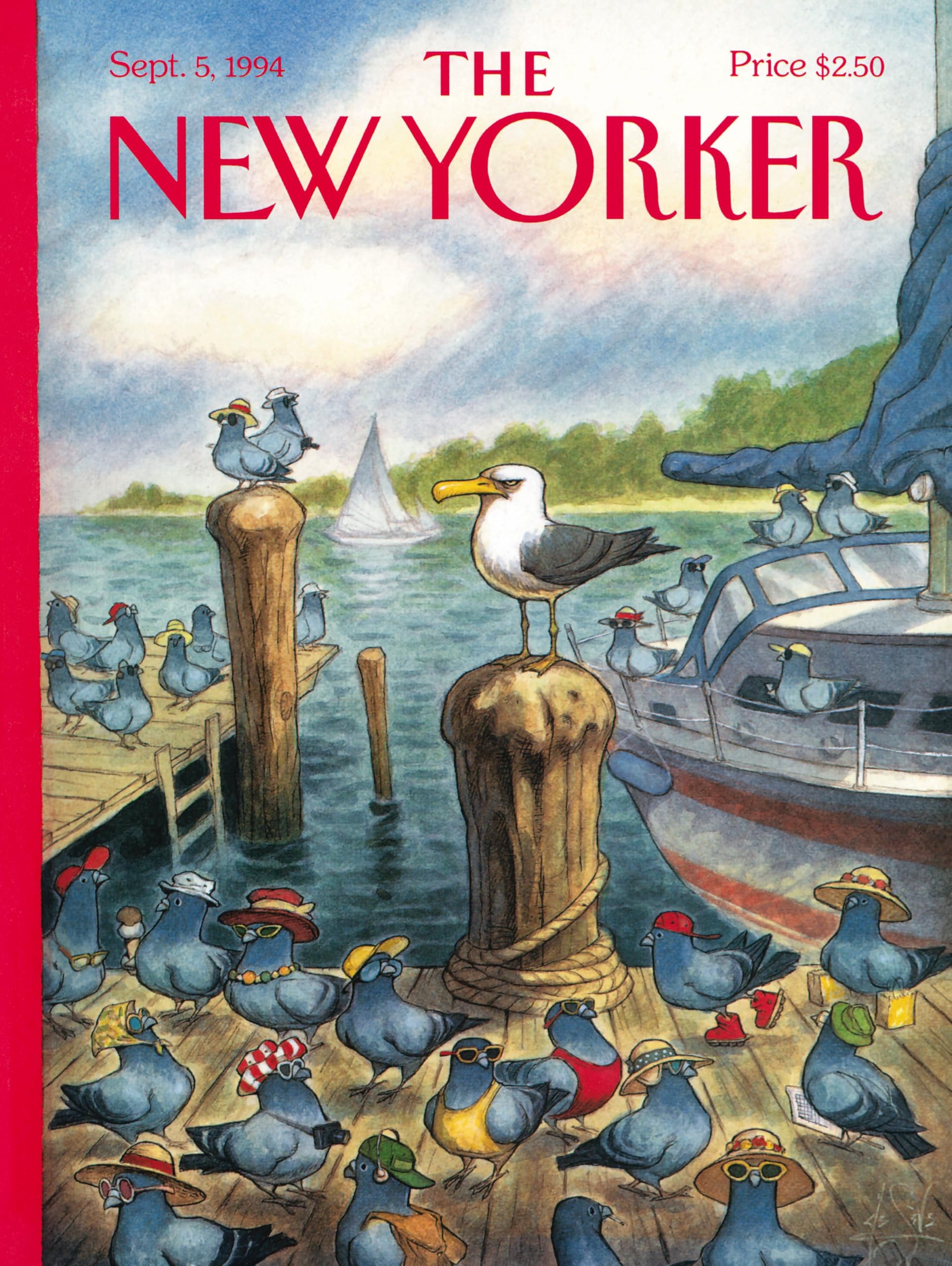 New York Puzzle Company - New Yorker Tourist Season - Puzzle de 1000 pièces pour les soirées de jeux en famille par Peter de Sève