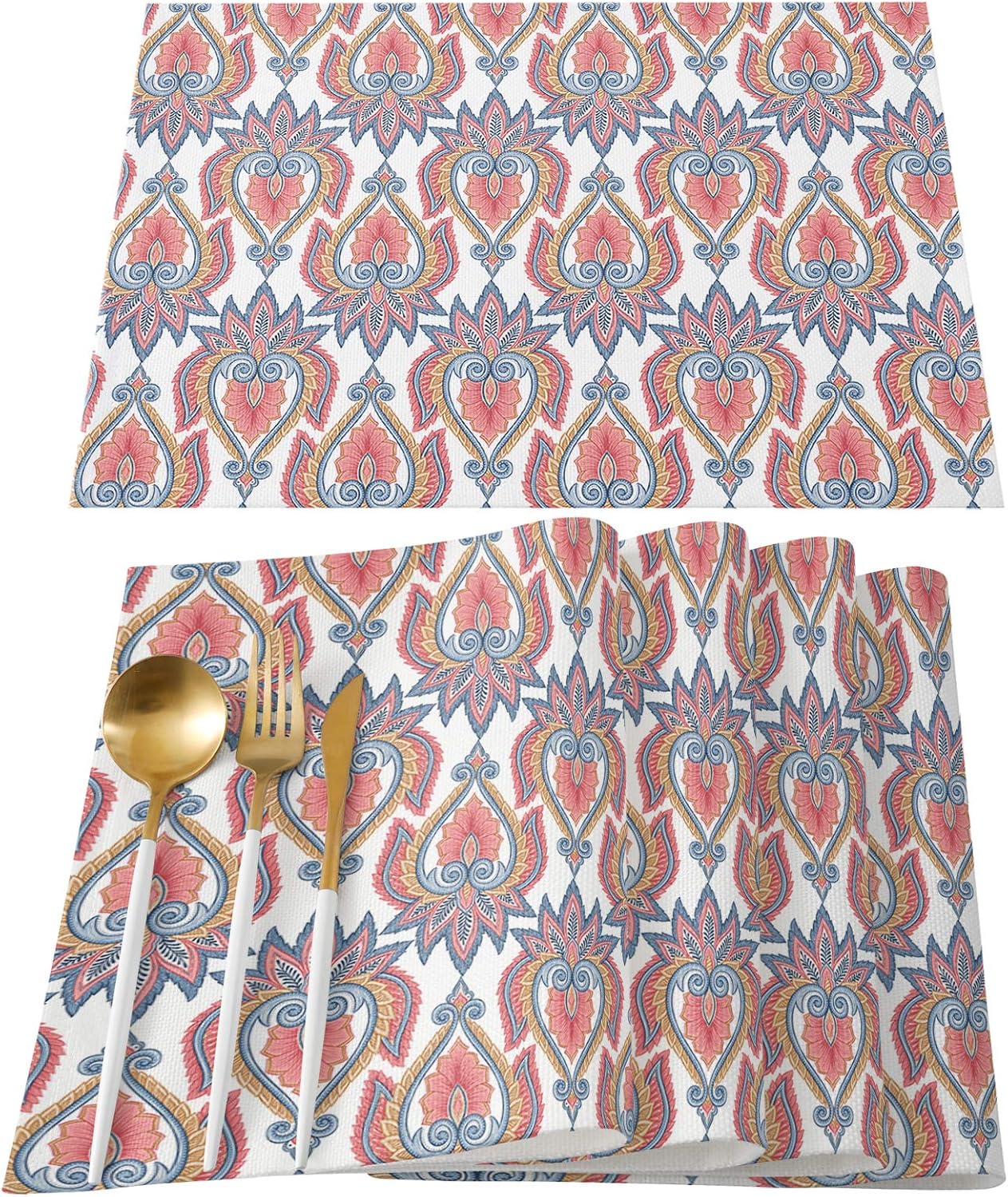 Amazon.com: Fandim Fly Placemats Dining Room Table Mats Set of 4 Boho ...