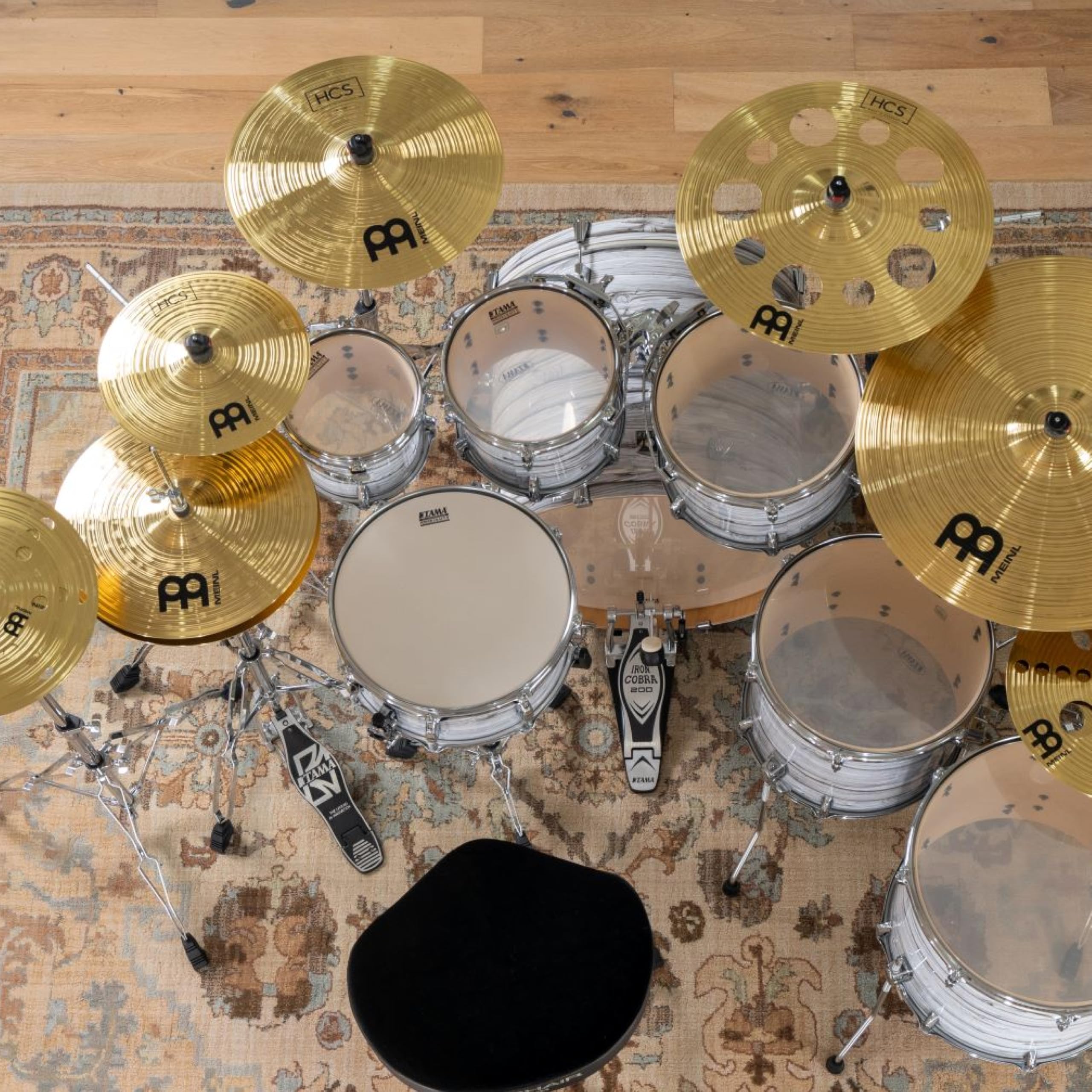 Meinl Cymbals HCS piatto Hi-Hat 15 pollici (38,1cm) per Batteria – Coppia – Finitura Tradizionale Ottone, Made In Germany (HCS15H)