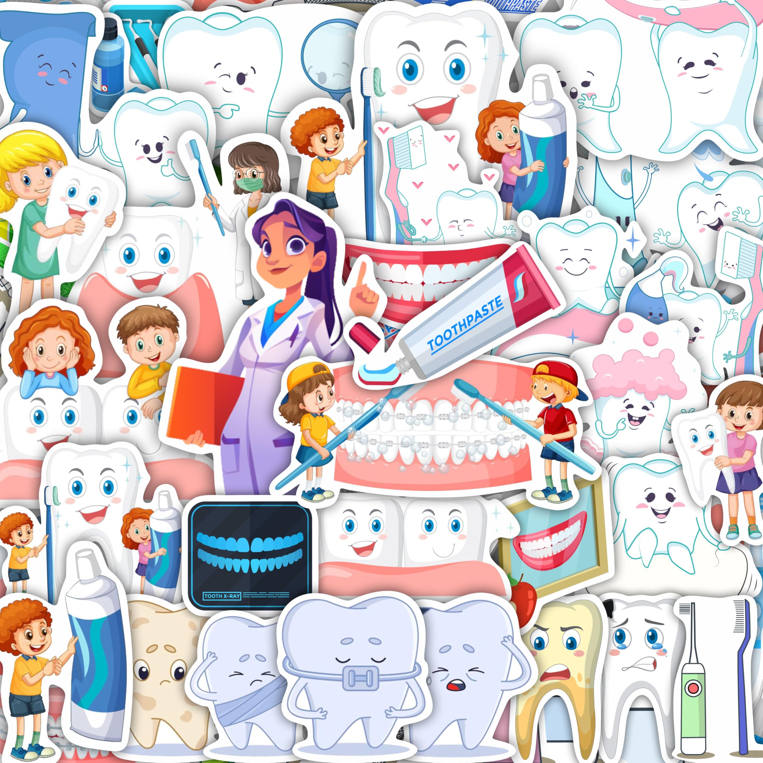 BulbaCraft 100Pcs Dental Stickers, Dentist for Dental Office, Dentary Office Supplies, Dentary Gifts
