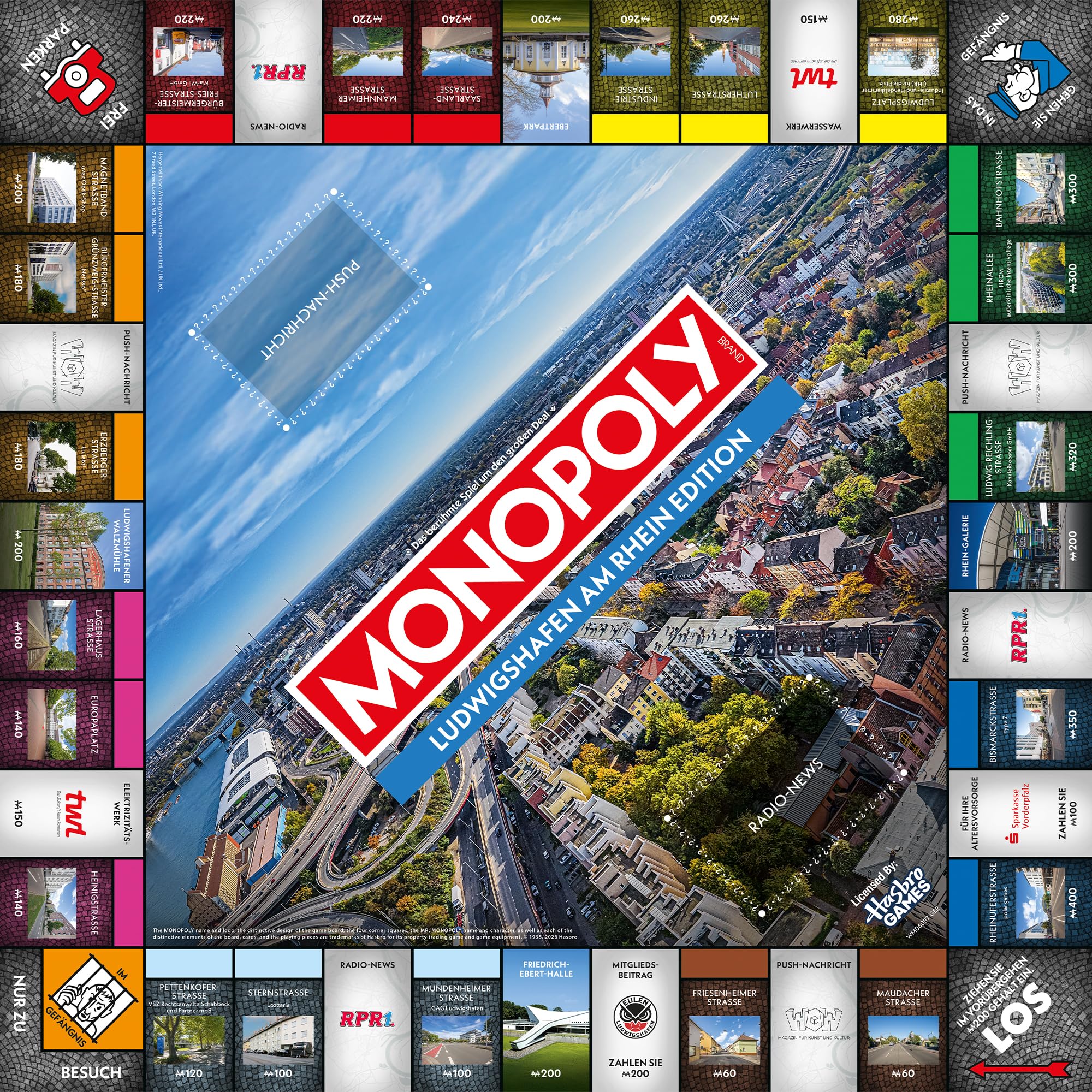 Monopoly Ludwigshafen am Rhein | Die Exklusive Stadtedition | Das berühmte Brettspiel um Immobilien & Wahrzeichen der Pfalz | Familienspiel & Geschenkidee