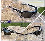 FLEX V1– Lunettes de soleil polarisés pour hommes femmes, cadre dur avec/HD Lens for Driving Cyclisme Running Baseball Golf Biking