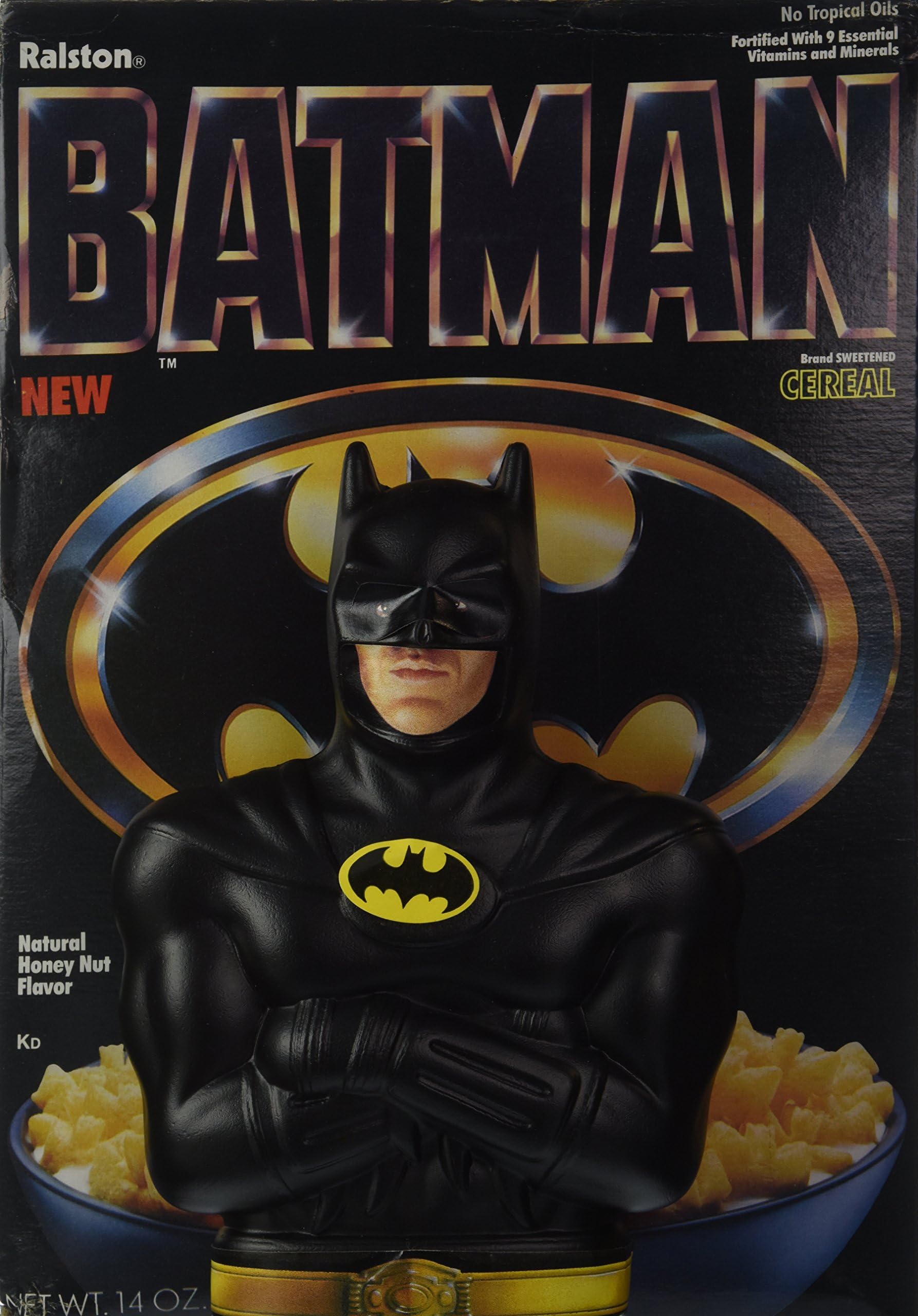 Batman cereal,with toy batman bank.