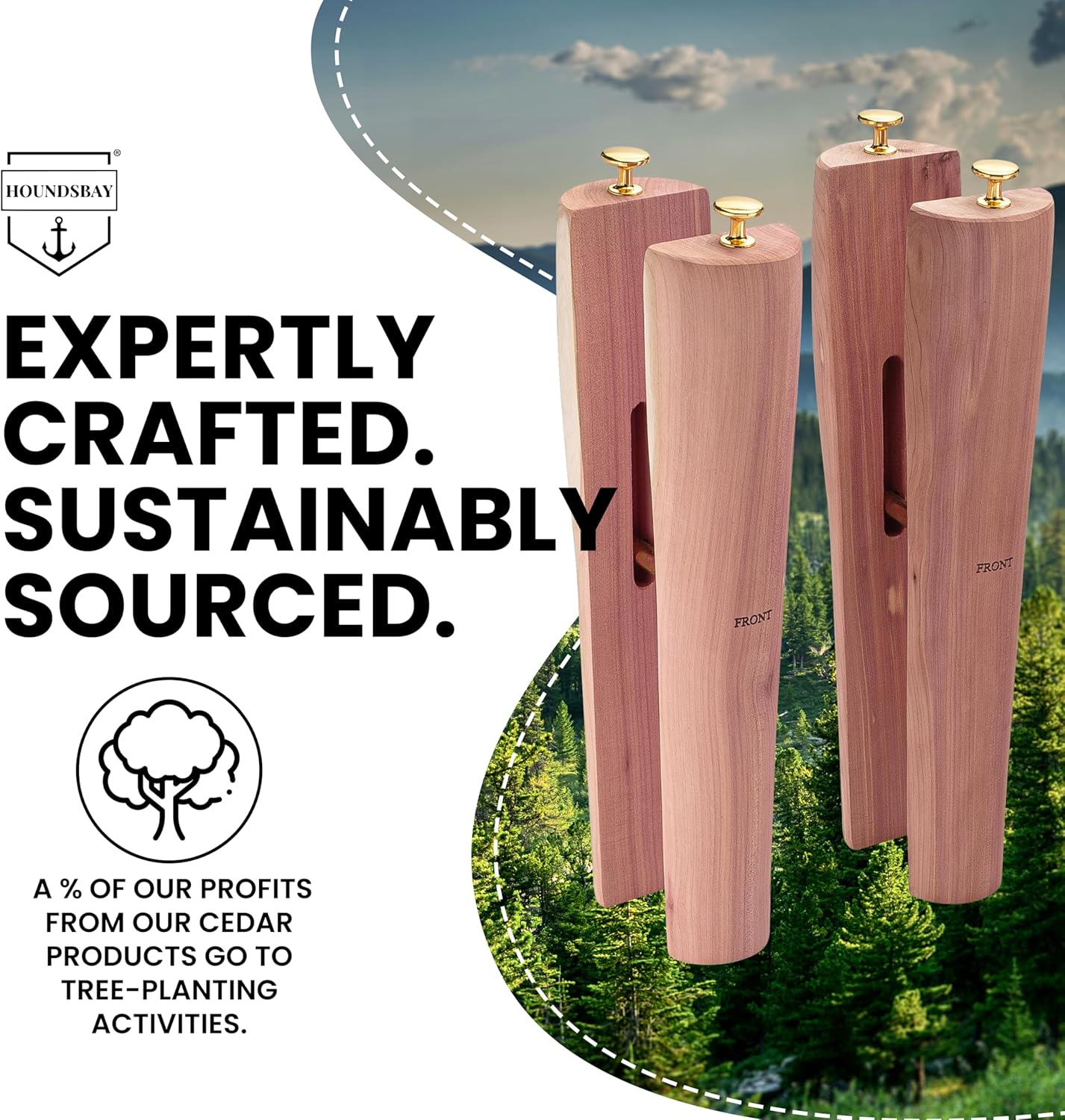 HOUNDSBAY Cedar Boot Tree Shaft Shaper, Tall Boot Inserts Shape Holders - Boot Trees, Stand for Men & Women - Image 7