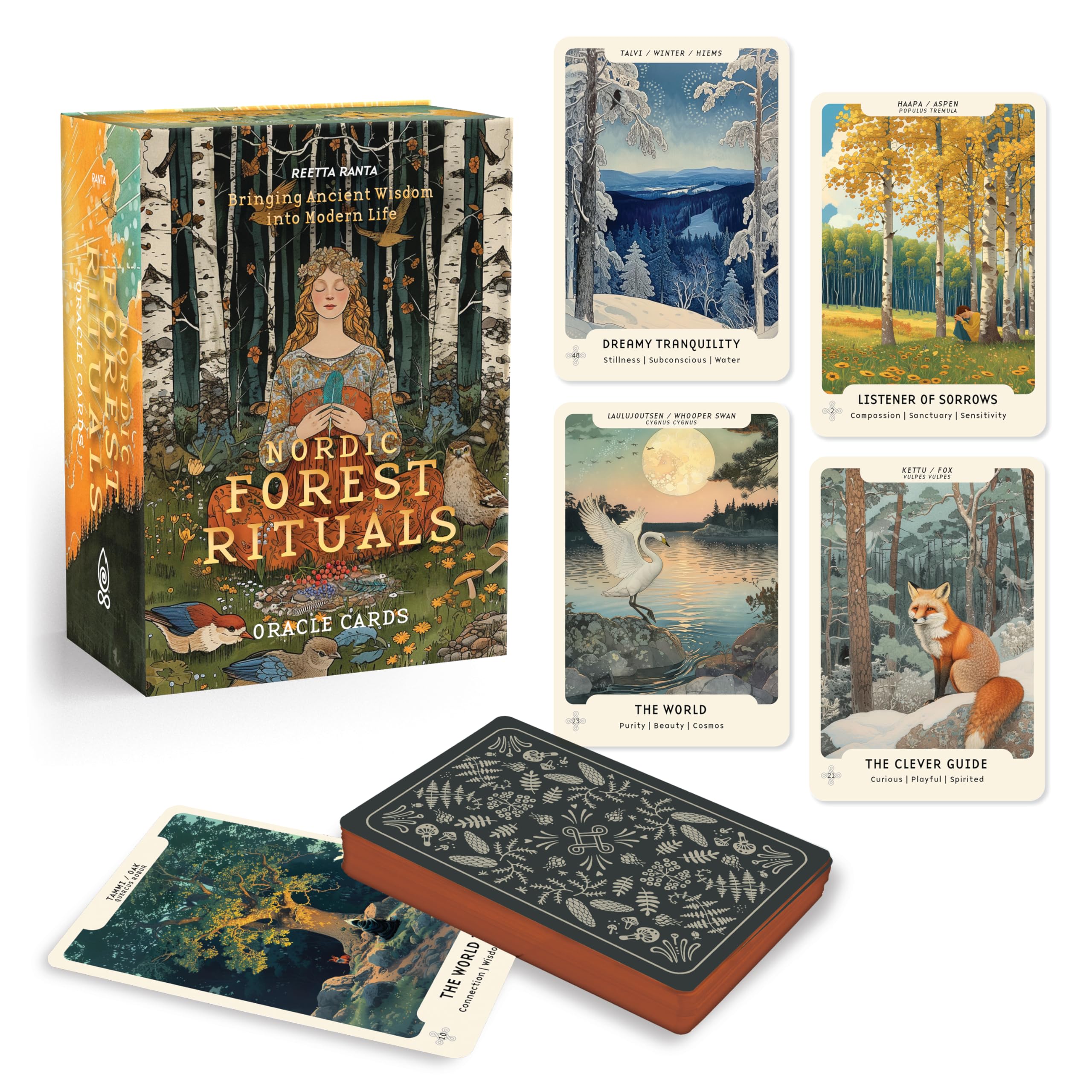 Nordic Forest Rituals Oracle Cards: Bringing Ancient Wisdom into Modern Life (Oracle Kit Box Set with 49 Cards and Guide Book)