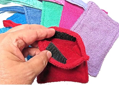 Miniatura 3 de ONE Terry Cloth Soap Holder, Soapie, Soap On A Rope, Soap Cloth, Makeup Remover Cloth, Reusable, Secure Hold, Handcrafted