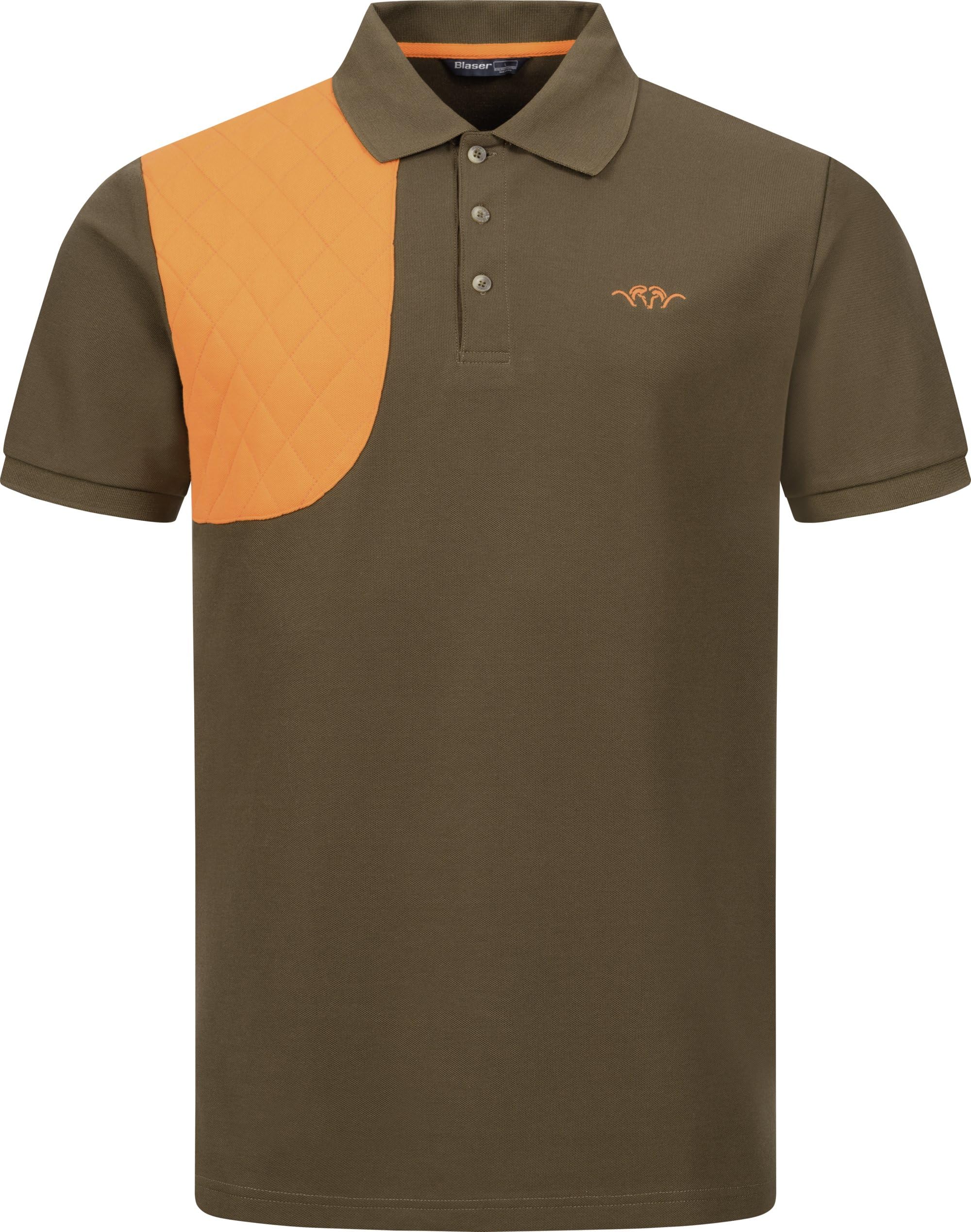 Blaser – Polo para hombre con parche de tiro | Polo de piqué con diseño deportivo y parche decorativo | Mezcla de materiales para alta S – 3XL