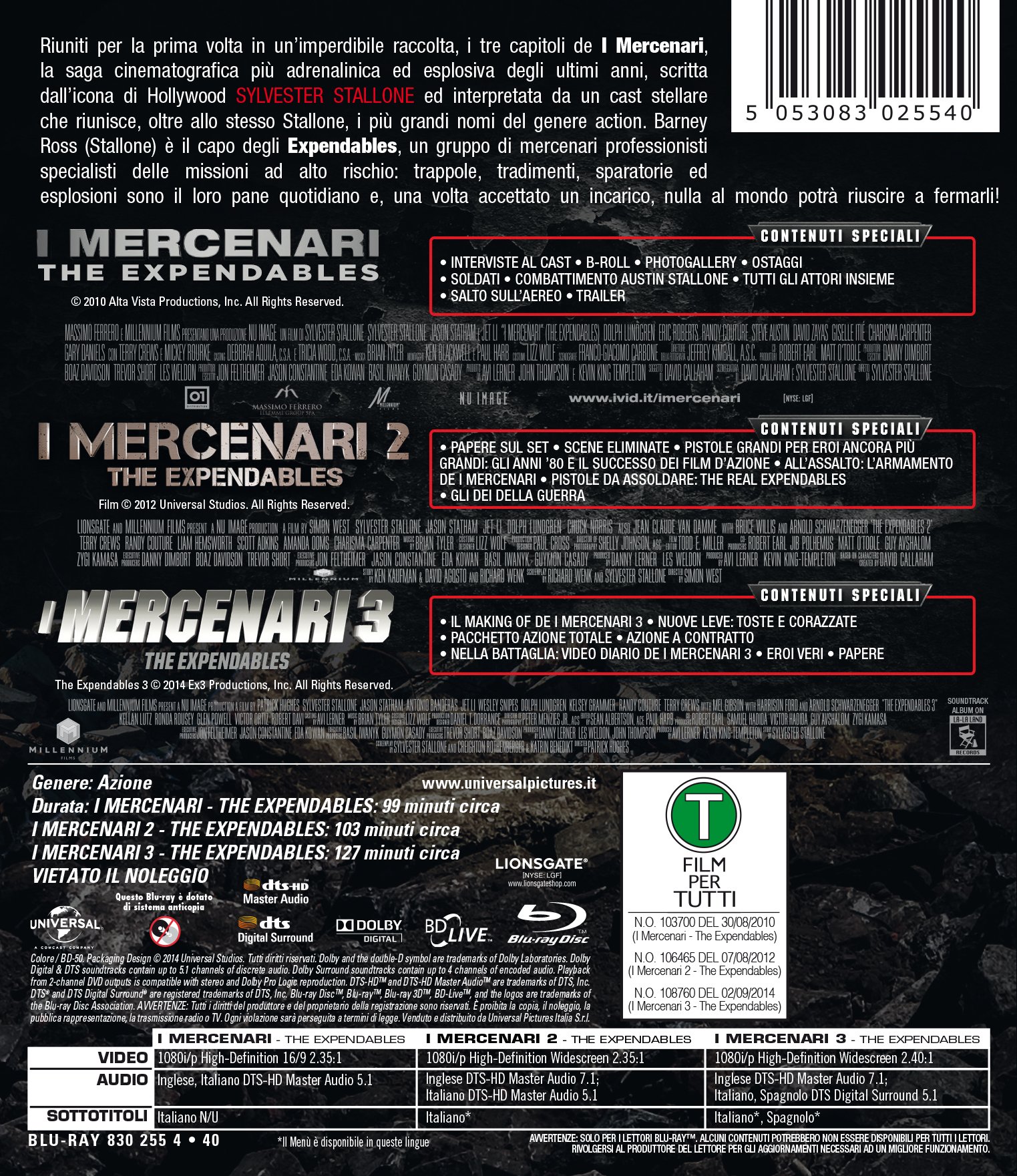 I Mercenari Collection (Cofanetto 3 Blu-Ray)