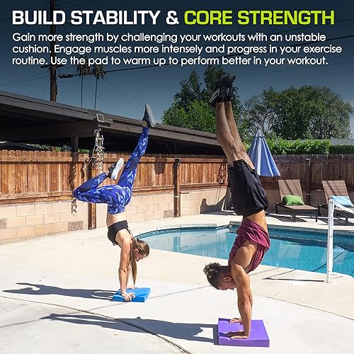 Miniatura 7 de ProsourceFit Cojín para ejercicios de equilibrio Tapete acojinado de espuma antideslizante y para apoyar las rodillas en entrenamientos de