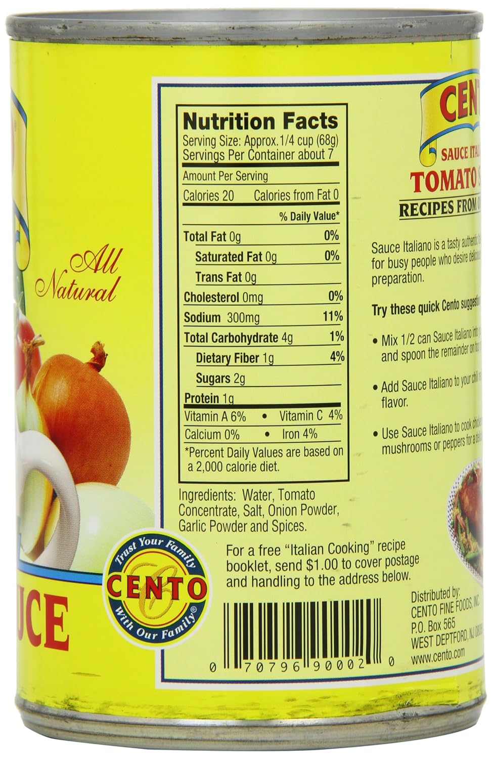 Cento Tomato Sauce, 15 Ounce (Pack of 12