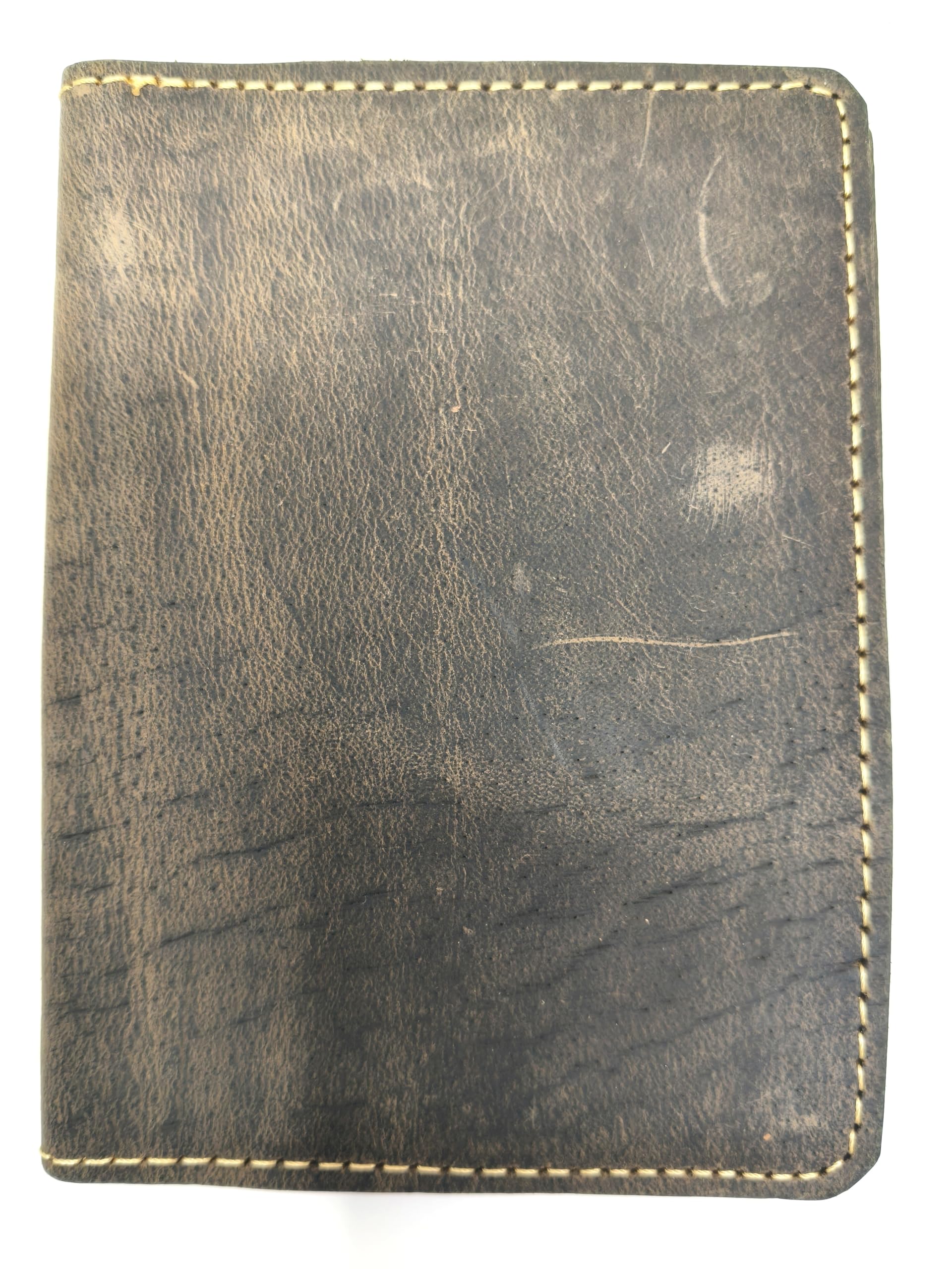 Handcrafted Brown Leather Passport Cover with Contrast Stitching, Slim Travel Document Holder, Premium Full-Grain Design-image-6