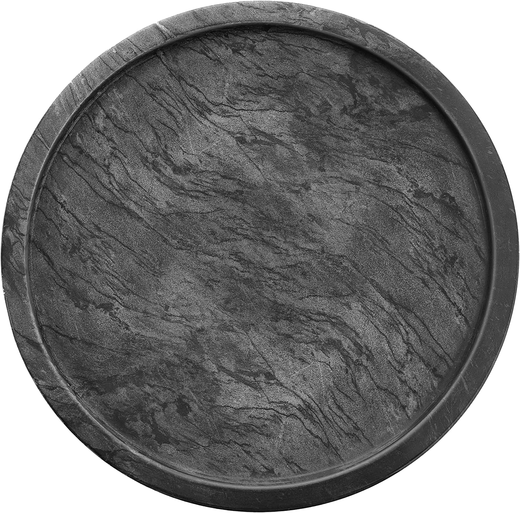 Kota Japan Premium Marble Round Cutting, Serving and Cheese Tray Board | 11.75" X 0.75" Decorative Stone Platter for Kitchen, Parties or Bathroom Vanity