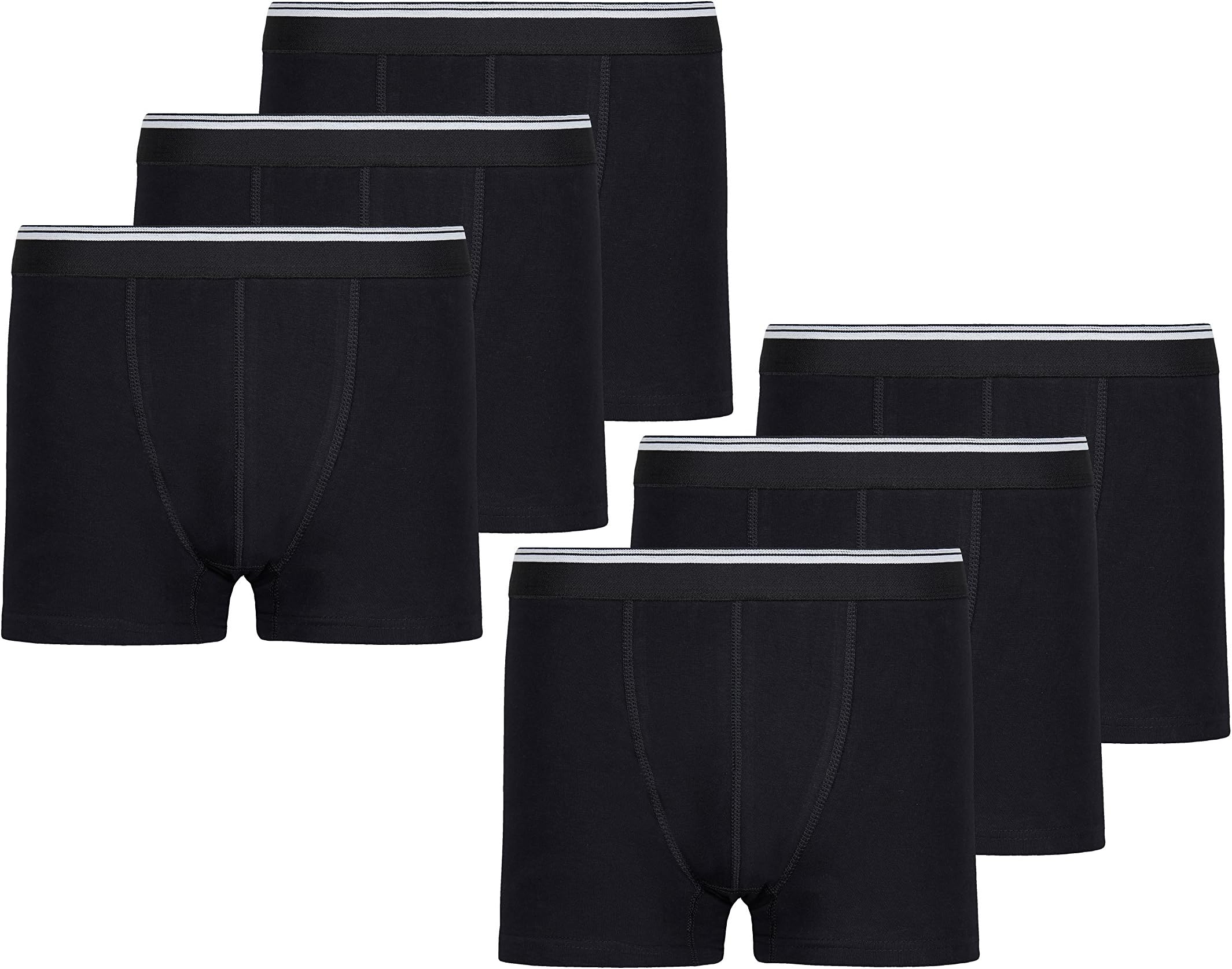Men's UOMO Cotton Microfibre Boxer Shorts, 9 Colour Variations, 12/6/3 Pack, Black Elastane Neon Palm Tree Stars Stripes Lion Eagle - Black - X-Large