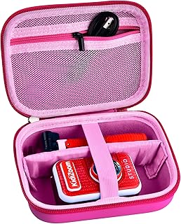Kids Camera Case for VTech KidiZoom Creator Cam HD Video Camera/KidiZoom Creator Color Camera, Carrying Storage Organizer Box Also Holds Tripod and More Accessories(Box Only)-Pink
