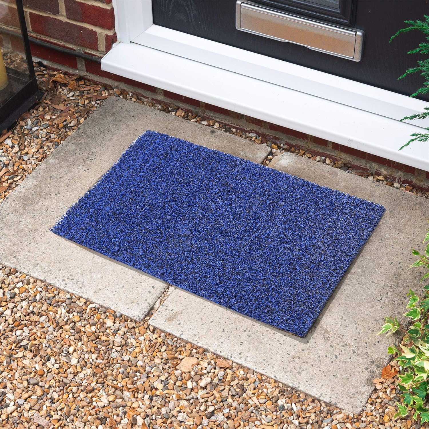 Fashion Art Anti Slip Rubber Door Mat/Place Mat (PH422_4x7,Blue,120x214