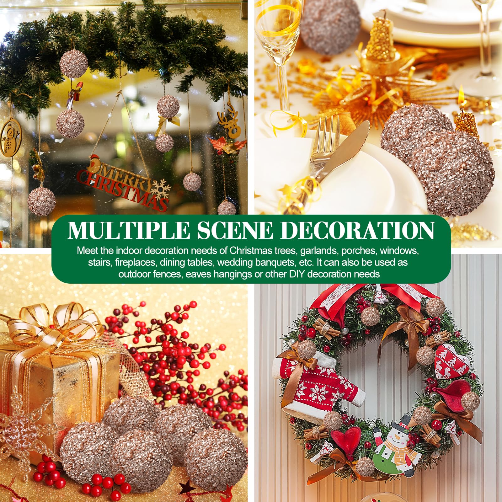 Syhood 16 Pcs 4.25 Inch Large Christmas Ball Ornaments Christmas Tree