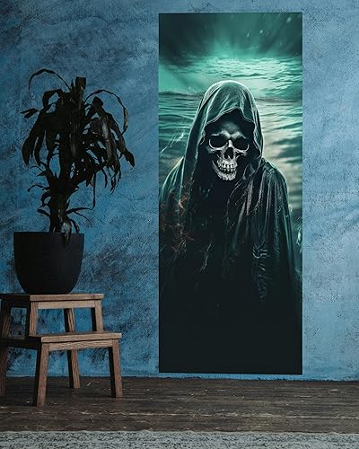 Miniatura 3 de FLFK - Mural para puerta, adhesivo 3D para puerta, autoadhesivo, extraíble, para decoración del hogar, 30.3 pulgadas de ancho x 78.7 pulgadas de