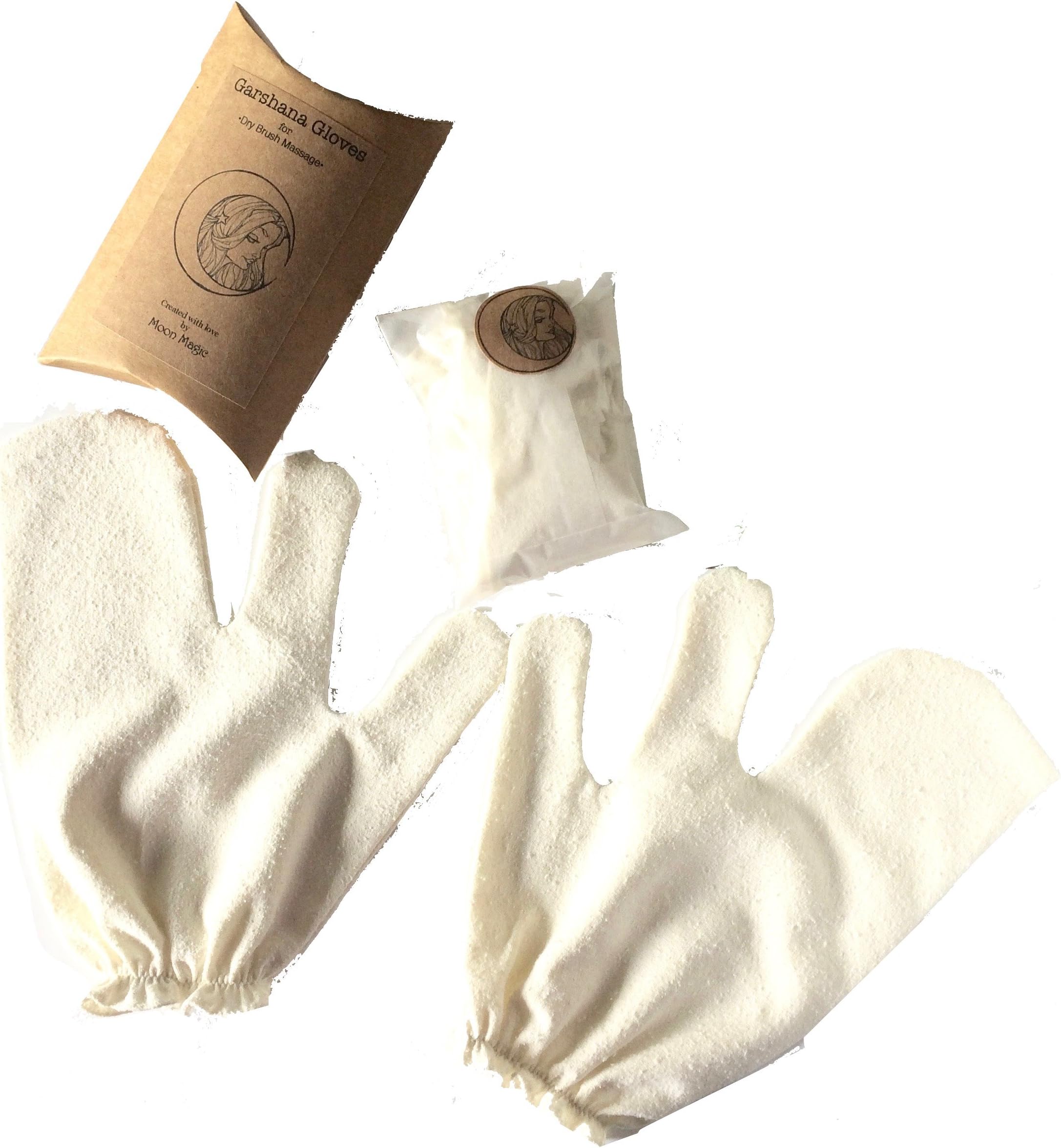 Garshana Gloves, raw Silk Massage Gloves, ayurvedic Massage