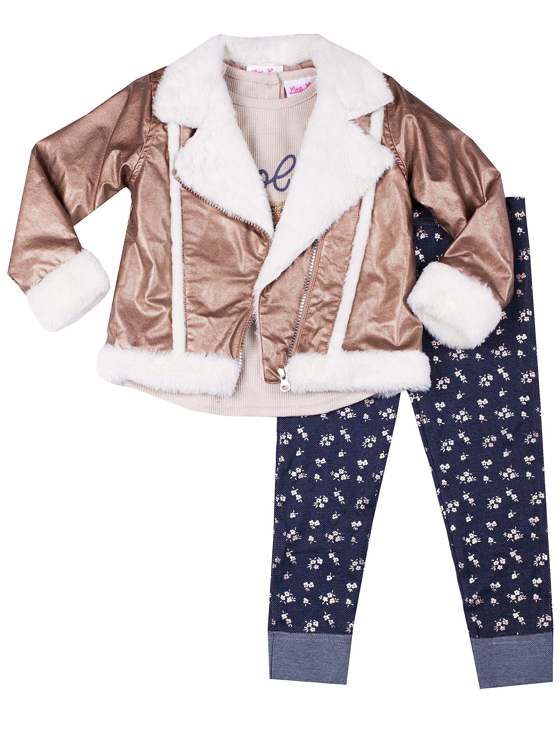 Little LassGirls' 3 Piece Jacket Set