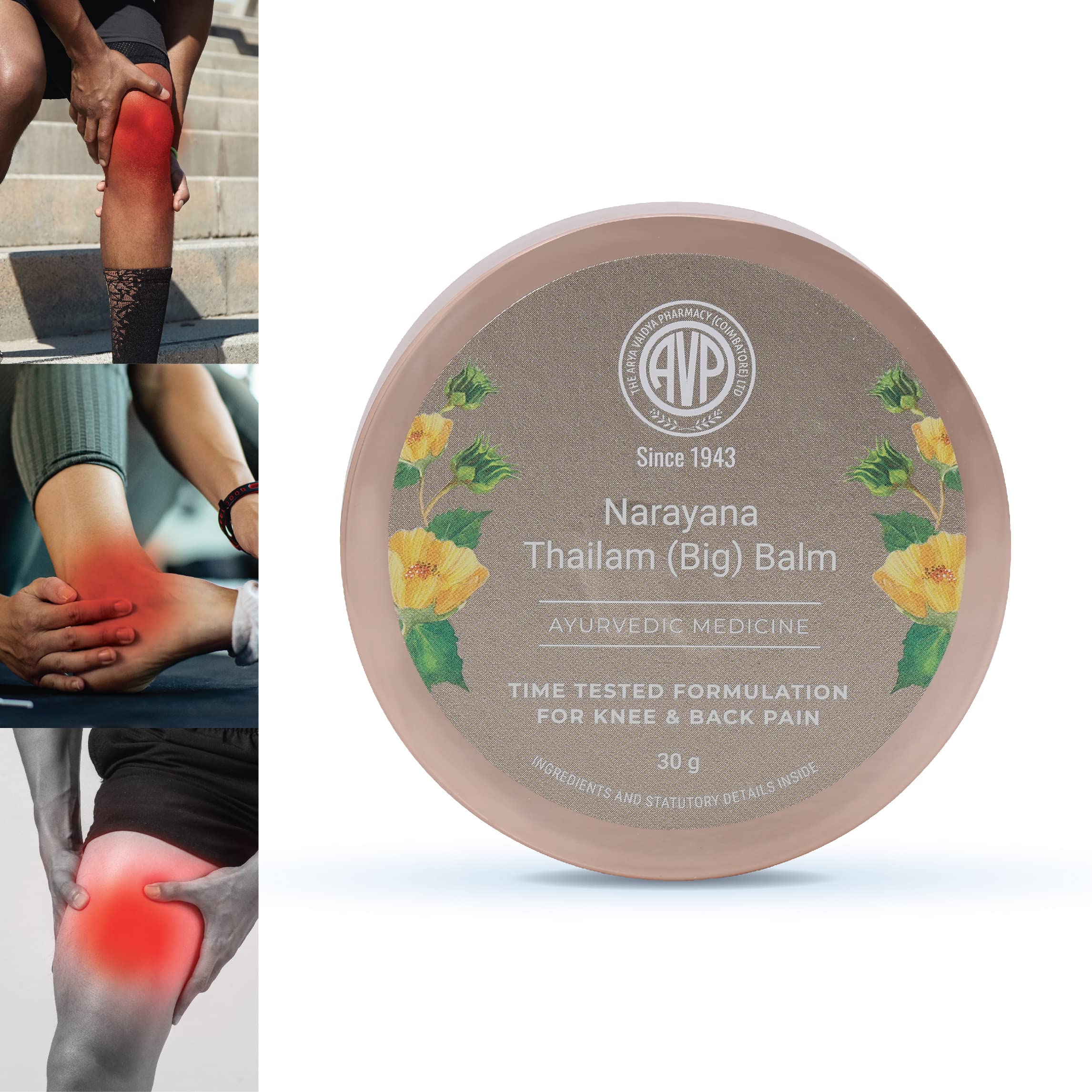 AVP Narayana Thailam (Big) Balm 30g| Ayurvedic Pain Relief Balm Specially Crafted for Elders| Pain Balm for Knee Pain, Back Pain, Neck Pain, Arthiritis Related Pain & Joint Pain| No Burning Sensation (B0B5DKJYYC) Amazon Price History, Amazon Price Tracker