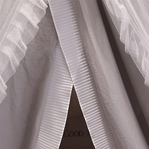 Miniatura 7 de VETHIN Cortina de Cama con Dosel Redondo de Doble Capa Estilo Princesa para Niñas, Adultos y Niños, Mosquitera de Ensueño, Bonita Decoración de