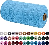 Vista 148 de JeogYong Cordón de macramé de un solo hilo 1mm x 426 yardas (1279 pies) Cuerda de algodón suave Hilo de macramé de 1 mm, suministros de macramé